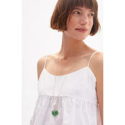 Clare V . Rolo Chain Necklace In Green