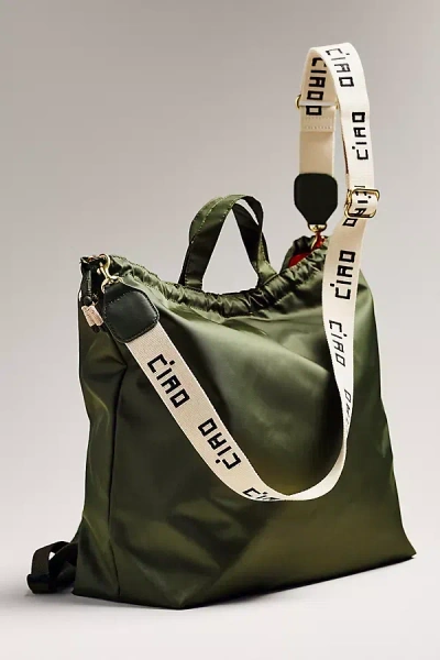 Clare V Sac Tout Backpack In Green