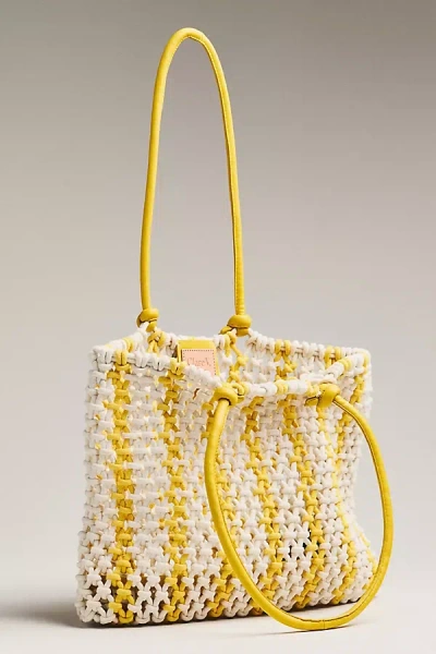 Clare V Sandy Crochet Tote In Yellow