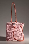 Clare V . Sandy Woven Market Tote In Pink