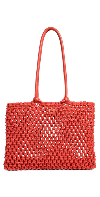 Clare V Sandy Tote Bright Poppy In Red