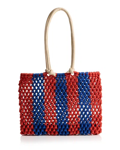 Clare V Sandy Woven Beach Tote In Multi