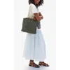 Clare V . Sandy Woven Market Tote In Army