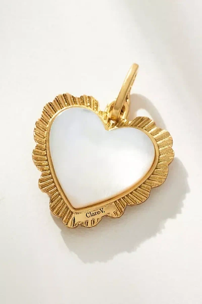 Clare V Scallop Heart Charm