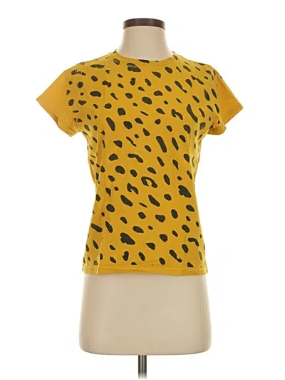Pre-owned Clare V Short Sleeve T-shirt In Yellow