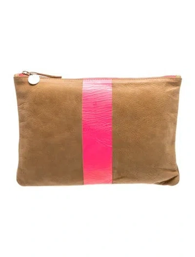 Pre-owned Clare V Signature Clutch In Brown