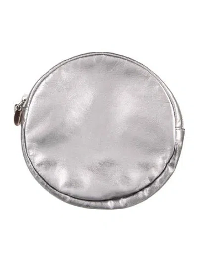 Pre-owned Clare V Silver Circular Cosmetic Bag