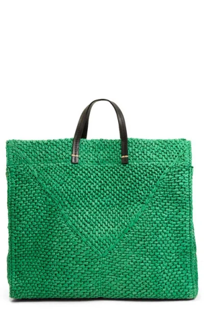 Clare V . Simple Crochet Tote In Green