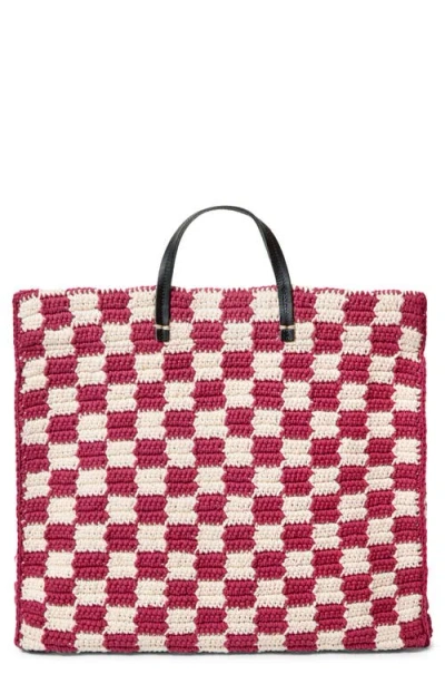 Clare V . Simple Crochet Tote In Pink