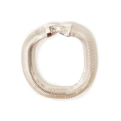 Clare V Snake Chain Bracelet In Silver
