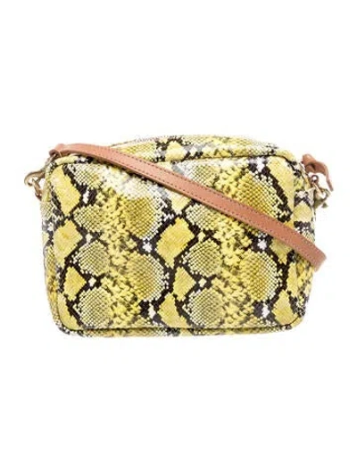 Pre-owned Clare V Snakeskin Crossbody Bag In Multi