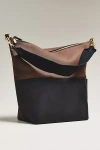 Clare V Sophie Canvas Leather Tote In Brown