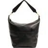 Clare V . Sophie Leather Hobo Bag In Black