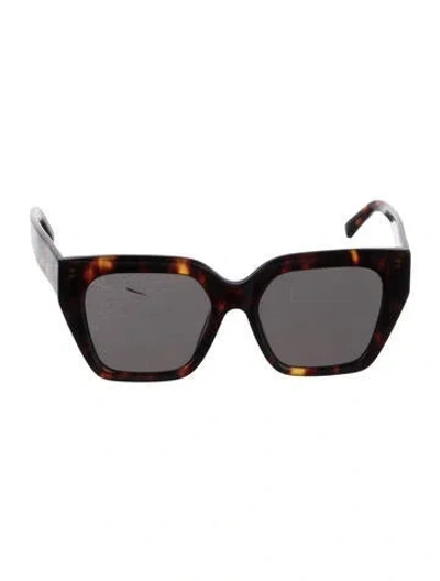 Pre-owned Clare V Square Tinted Sunglasses In Brown