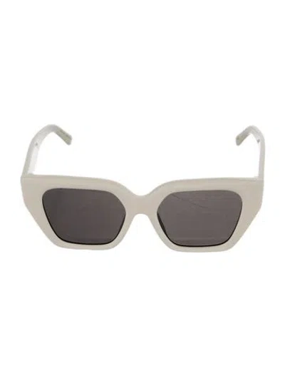 Pre-owned Clare V Square Tinted Sunglasses In White