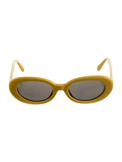 Pre-owned Clare V Square Tinted Sunglasses In Yellow