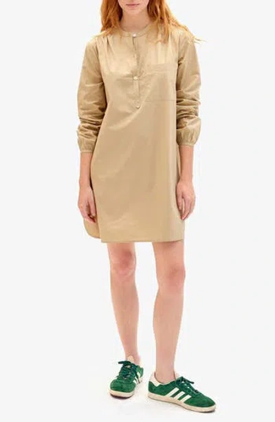 Clare V . St. Martin Poplin Shirtdress In Brown