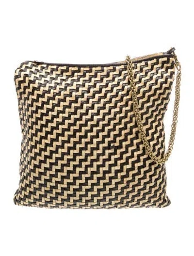Pre-owned Clare V Straw Crossbody Bag In Neutrals