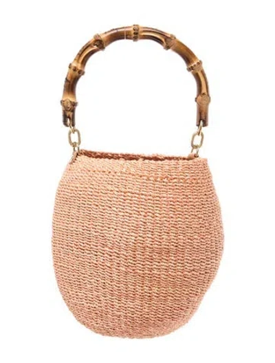 Pre-owned Clare V Straw Top Handle Bag In Neutral
