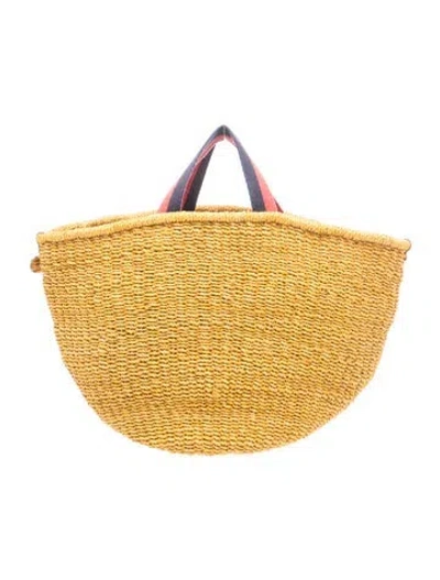 Pre-owned Clare V Straw Tote In Brown