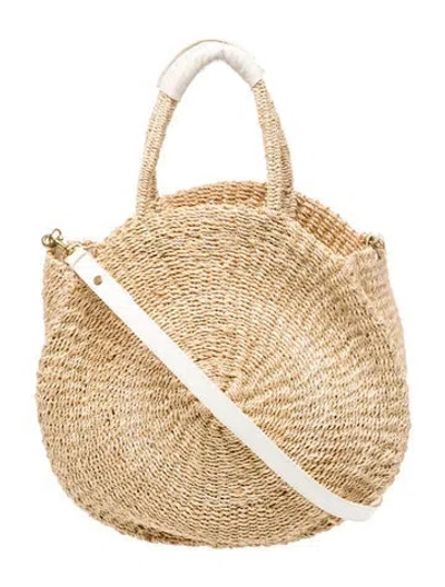 Pre-owned Clare V Straw Tote In Neutral
