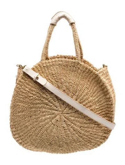 Pre-owned Clare V Straw Tote In Neutrals