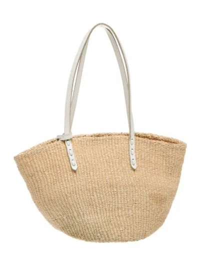 Pre-owned Clare V Straw Tote In Neutrals