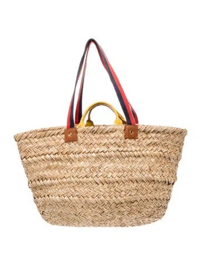 Pre-owned Clare V Straw Tote In Neutrals