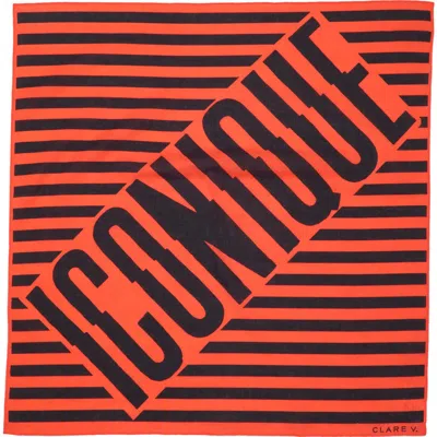 Clare V . Stripe Cotton Bandana