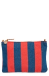 Clare V . Stripe Flat Clutch In Multi