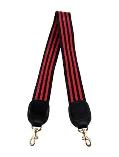 Pre-owned Clare V Striped Bag Strap In Red