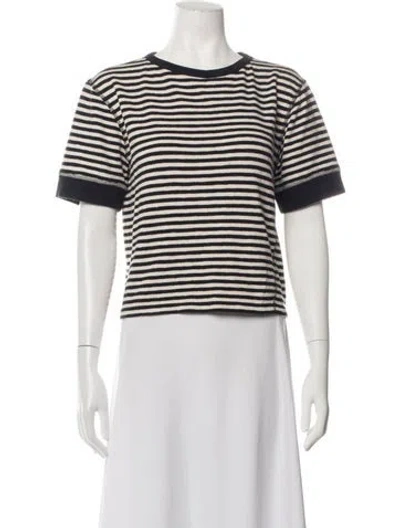 Pre-owned Clare V Striped Crew Neck Sweater In Neutrals