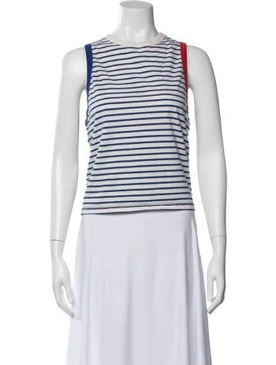 Pre-owned Clare V Striped Crew Neck Top In Multi