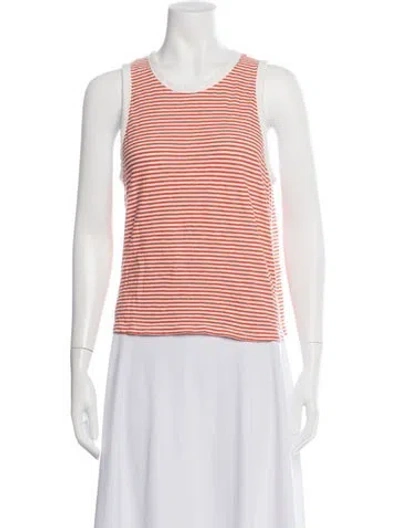 Pre-owned Clare V Striped Crew Neck Top In Multicolor