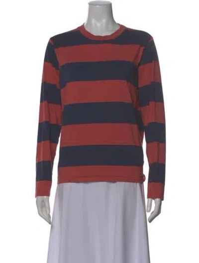 Pre-owned Clare V Striped Crew Neck T-shirt In Multi