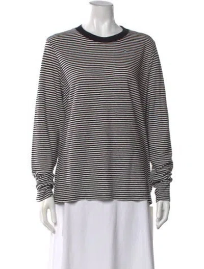 Pre-owned Clare V Striped Crew Neck T-shirt In Multicolor