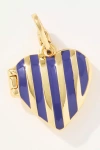 Clare V Striped Heart Locket Charm In Multi