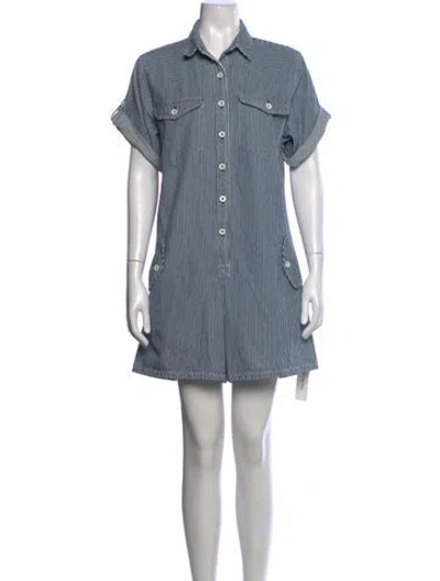 Pre-owned Clare V Striped Jumpsuit In Blue