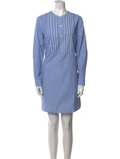 Pre-owned Clare V Striped Knee-length Dress In Blue