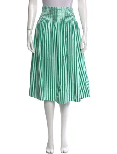 Pre-owned Clare V Striped Midi Length Skirt In Multi