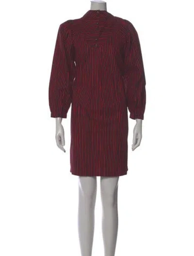 Pre-owned Clare V Striped Mini Dress In Black