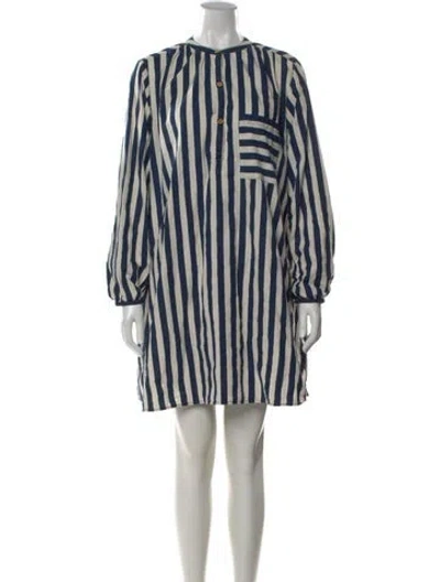 Pre-owned Clare V Striped Mini Dress In Black