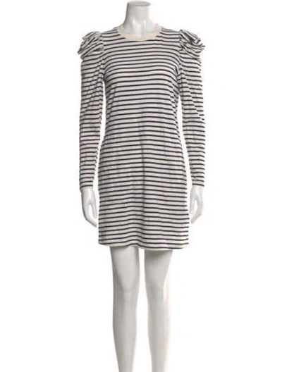 Pre-owned Clare V Striped Mini Dress In Neutral