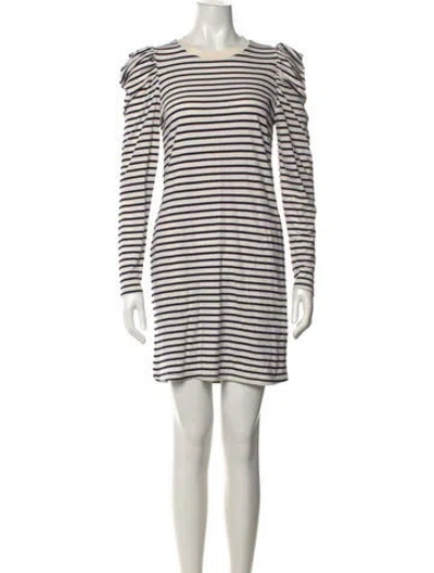 Pre-owned Clare V Striped Mini Dress In Neutrals