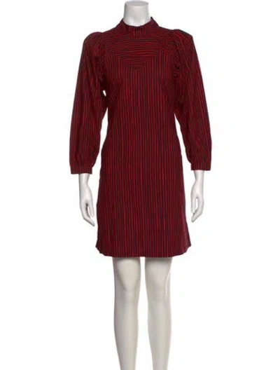 Pre-owned Clare V Striped Mini Dress In Red