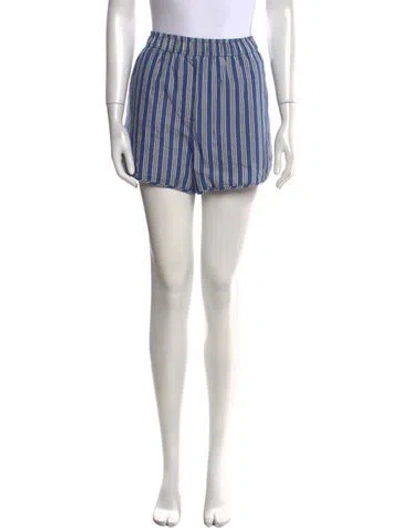 Pre-owned Clare V Striped Mini Shorts In Purple