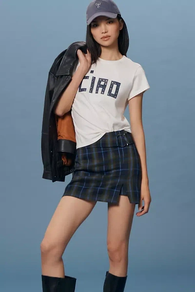 Clare V Studded Ciao Classic Tee In White