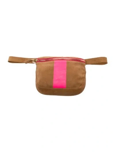 Pre-owned Clare V Suede Belt Bag In Neutral