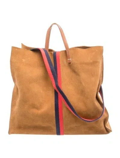 Pre-owned Clare V Suede Bucket Bag In Brown