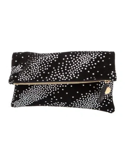 Pre-owned Clare V Suede Clutch In Black